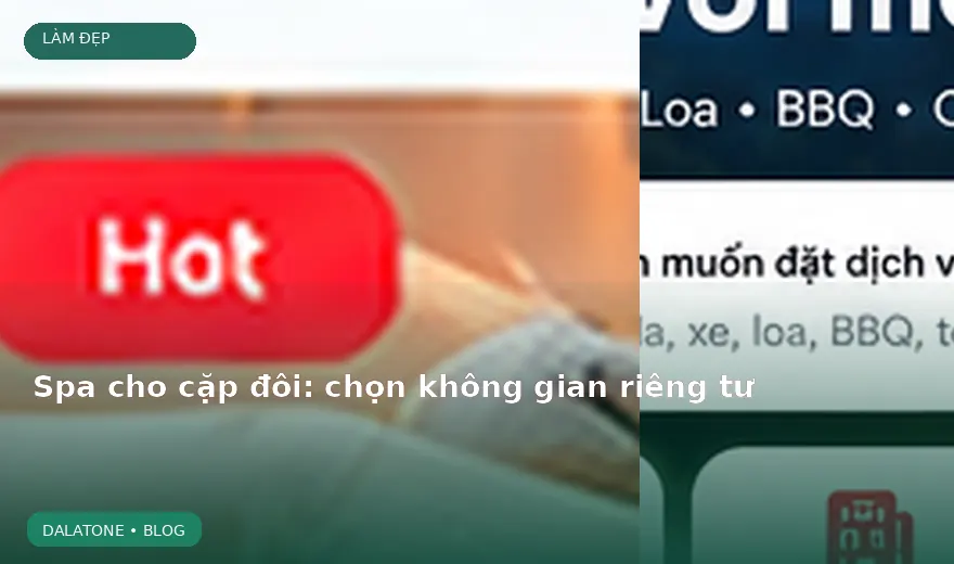 Spa cho cặp đôi: chọn không gian riêng tư