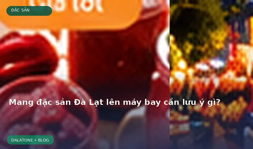Mang đặc sản Đà Lạt lên máy bay cần lưu ý gì?