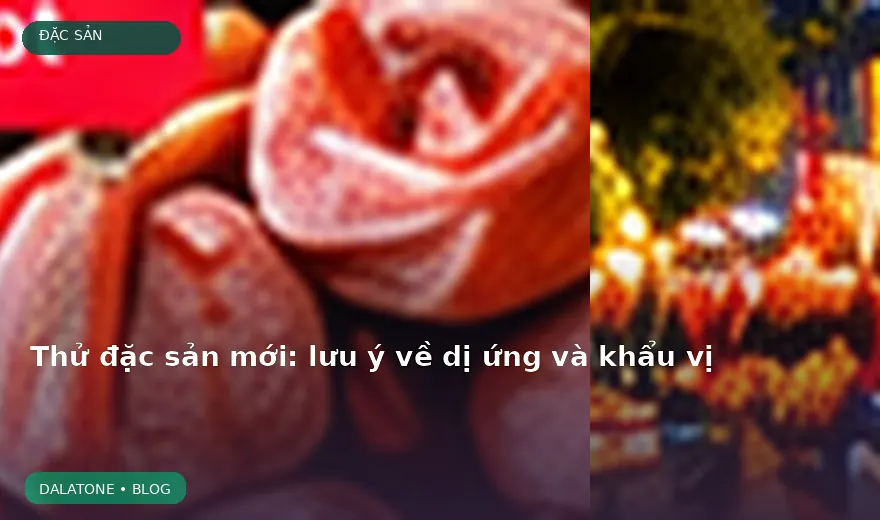 Thử đặc sản mới: lưu ý về dị ứng và khẩu vị